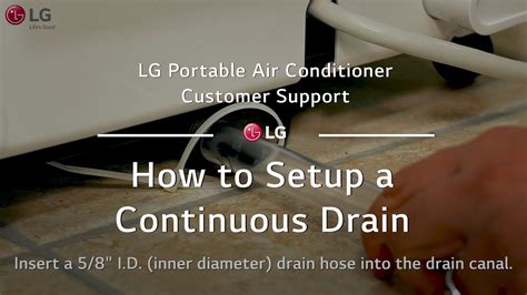 Prepare a bowl to handle the condensed water. . Lg air conditioner drain plug